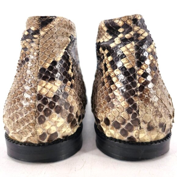 Carel Paris Italy Exotic Snakeskin Leather Ankle Chukka Boots Womens 6.5 Booties - Picture 6 of 11
